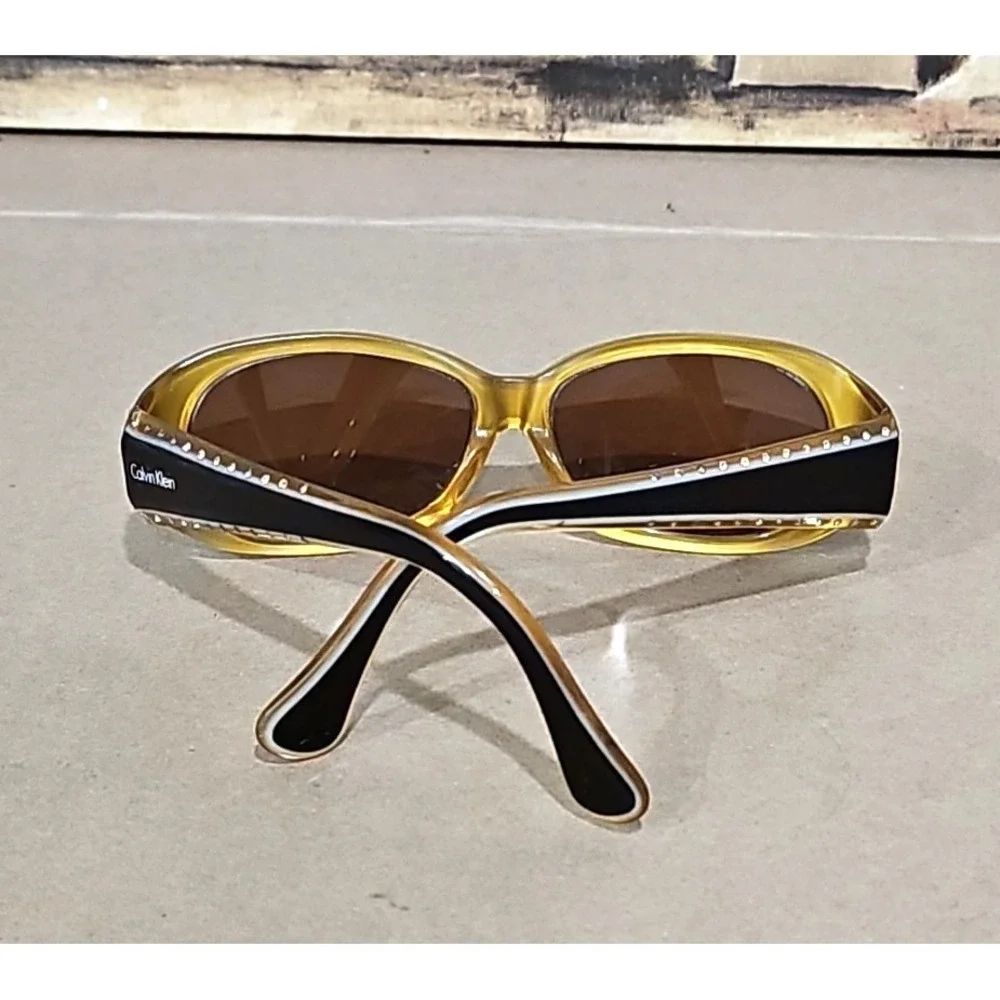 Calvin Klein 798S‎ 151 Brown Oval Sunglasses FRAMES ONLY